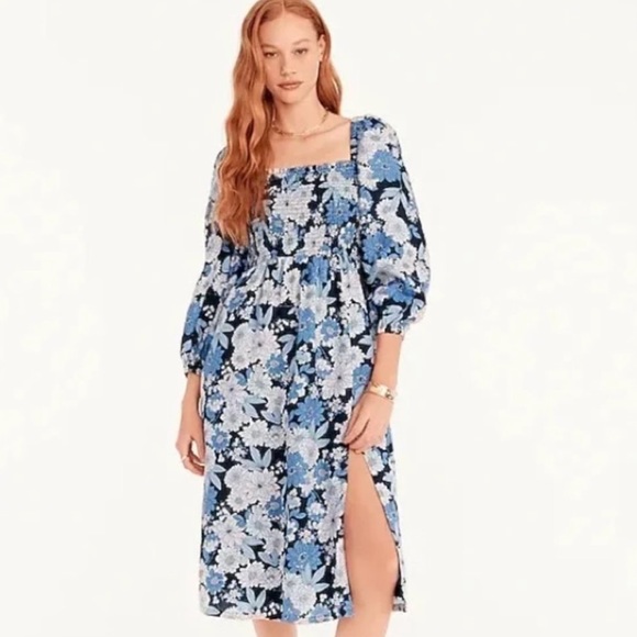 J.Crew Linen Daydream Dress in Zinnia Floral - Picture 2 of 2